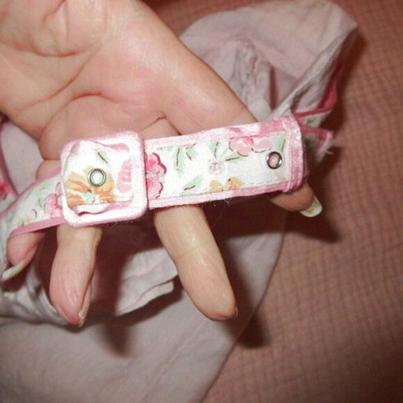 CP Shades Linen Skirt Size M Belt Pockets A-Line Pink Cottagecore Coastal Preppy - Picture 9 of 10